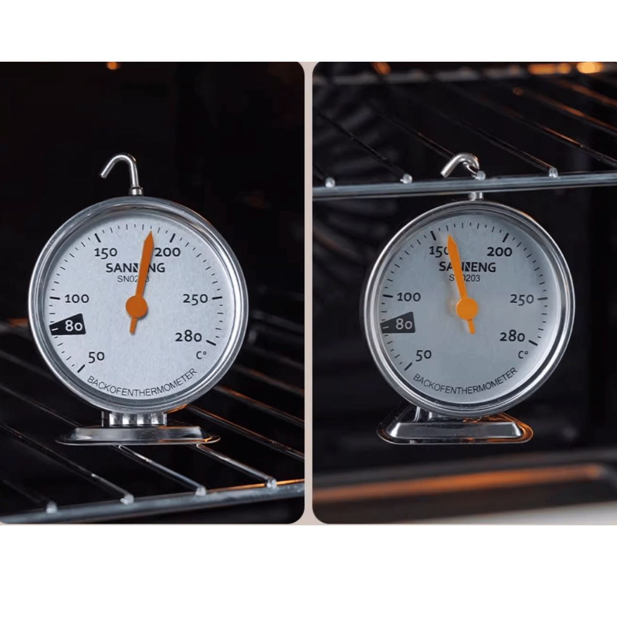 HOMESTAR - Termómetro para Horno de Acero Inoxidable - 50° a 280°C