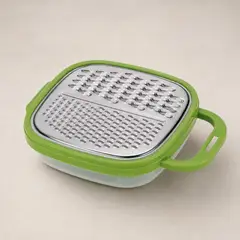 HOMESTAR - Rallador de queso y verduras con recipiente verde