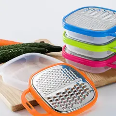 HOMESTAR - Rallador de Queso y Verduras con Recipiente - Azul