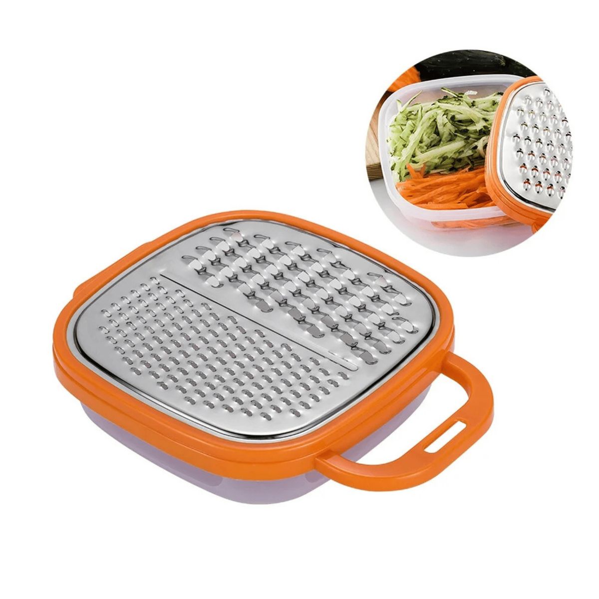 HOMESTAR - Rallador de Queso y Verduras con Recipiente - Azul