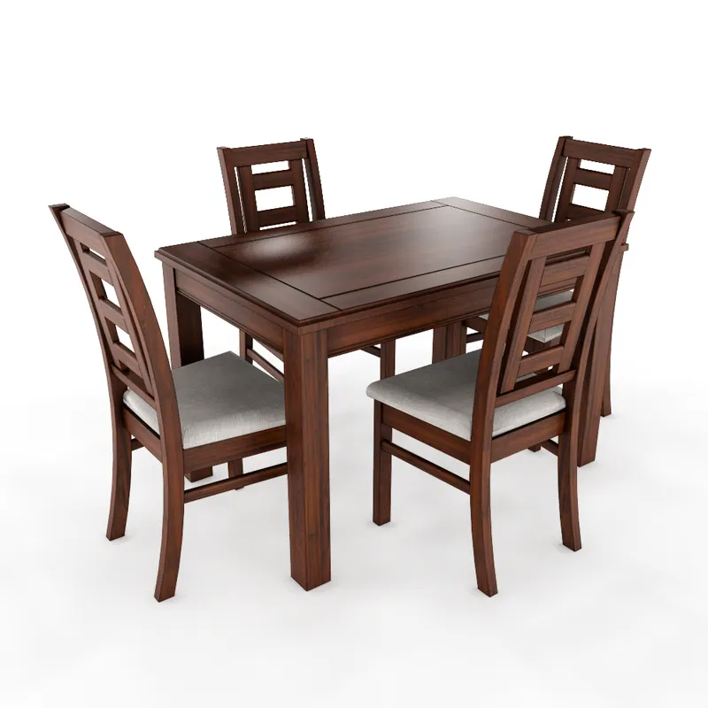 GENERICO - Juego de Comedor Hema 4 Sillas Madera Nogal