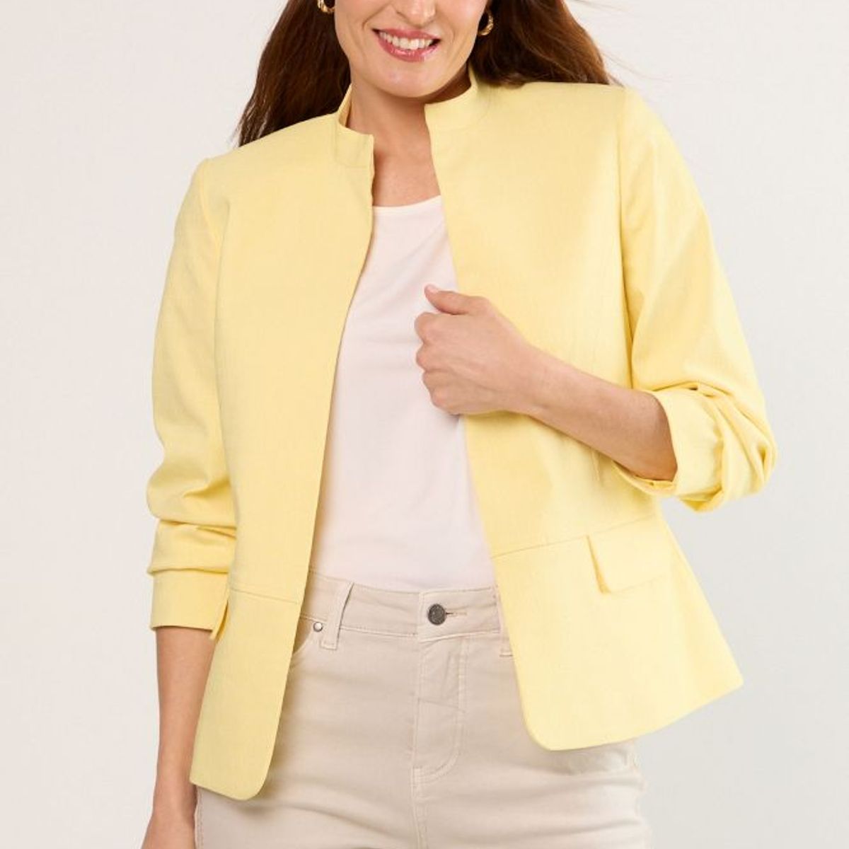 MA GRIFFE - Blazer Mujer Amarillo Magriffe