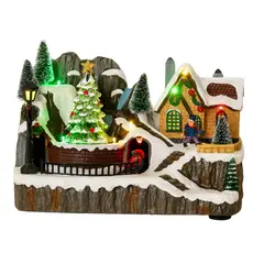 MOVI - Aldea de Navidad Decorativa con Luz y Música