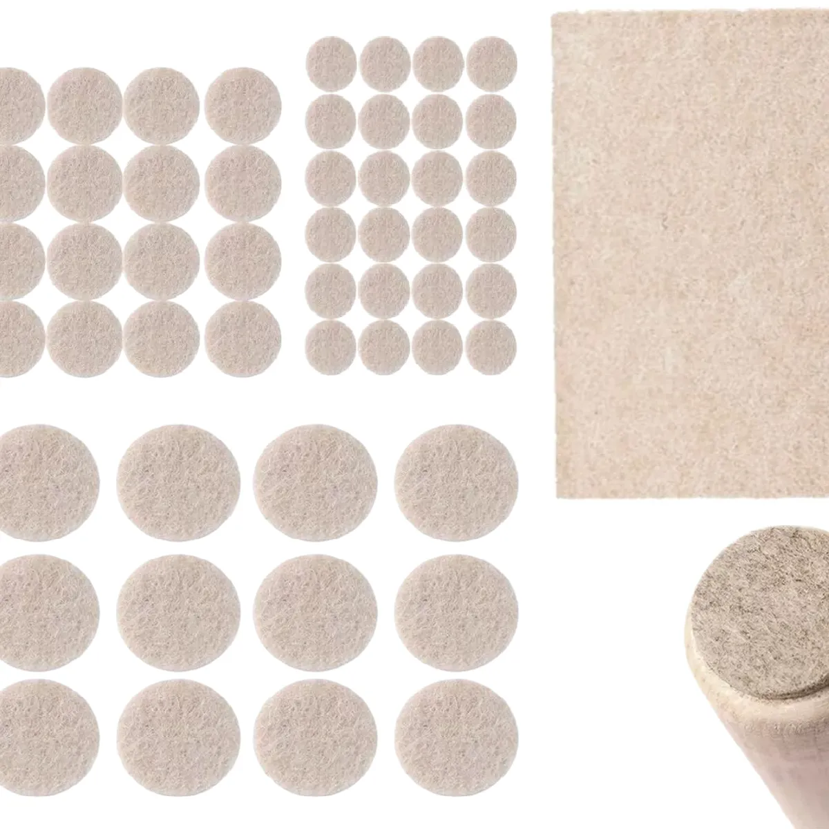 TYKON - Pack Alfombrillas Adhesivas de fieltro Topes protector de muebles