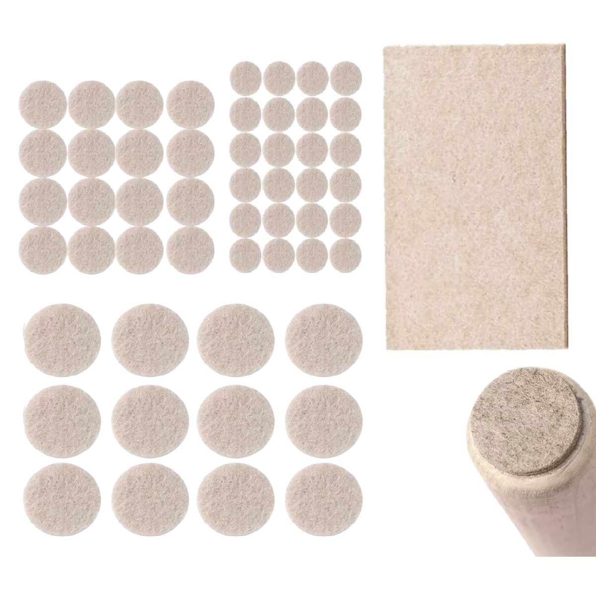 TYKON - Pack Alfombrillas Adhesivas de fieltro Topes protector de muebles
