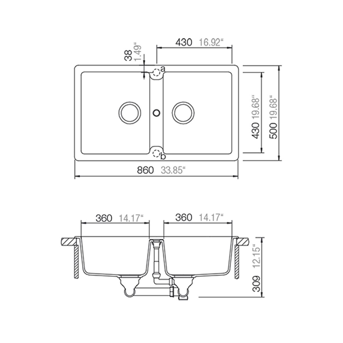 SCHOCK - Lavaplatos Schock Typos N-200 Onyx