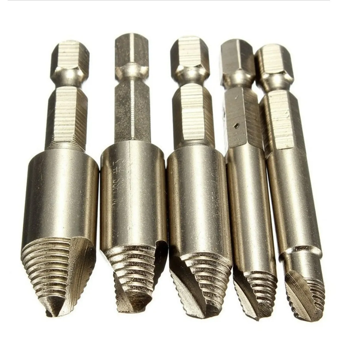 GENERICO - SET BROCAS EXTRACTOR TORNILLOS PERNOS ROTOS CABEZA RODADA