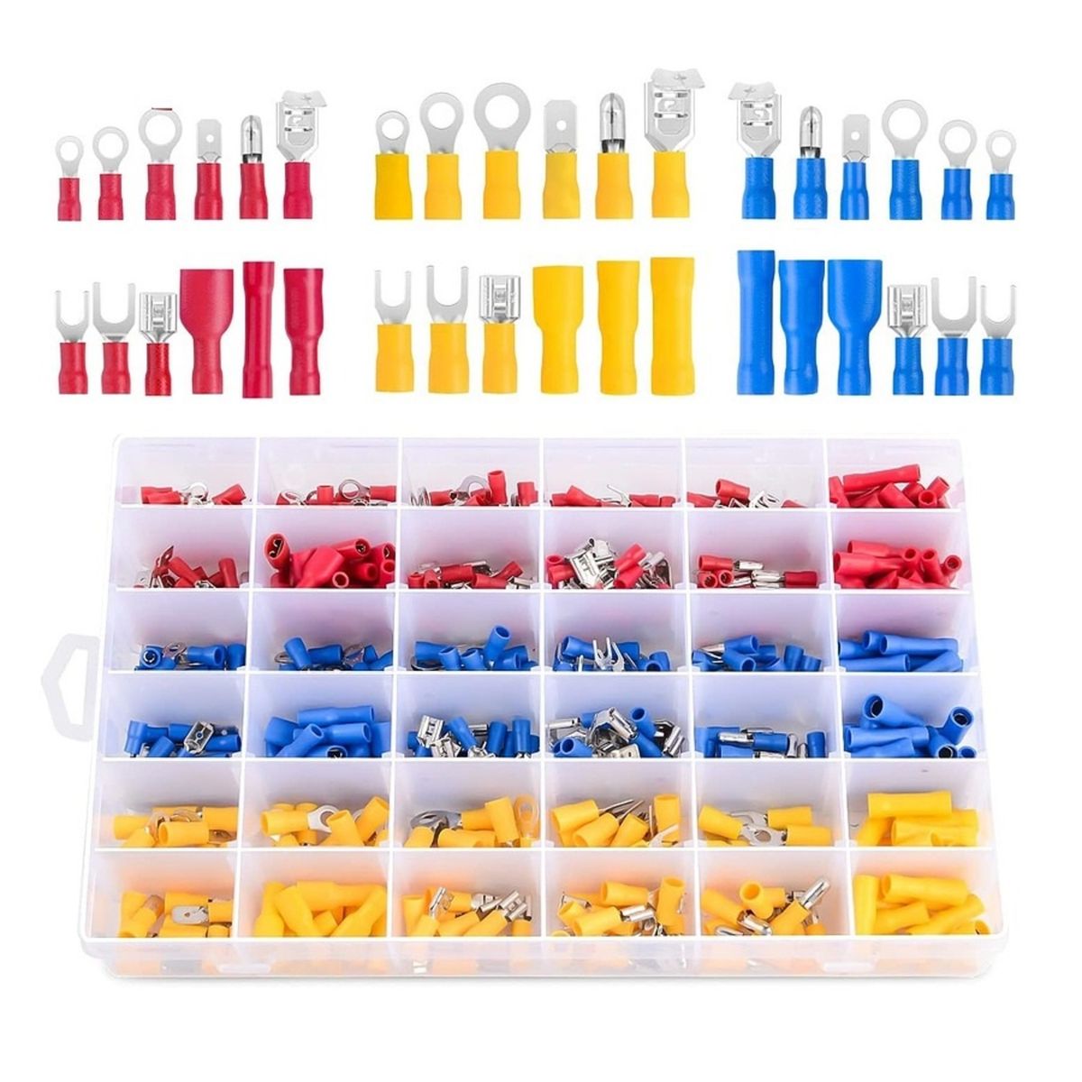 GENERICO - KIT TERMINALES CONECTOR DE CABLE ELÉCTRICO AISLADO CON CAJA