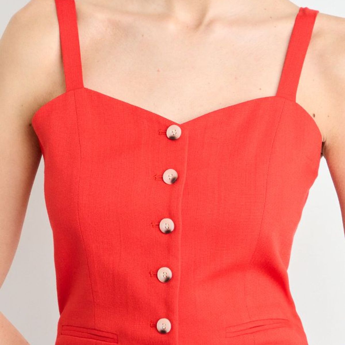 IO - Gilet Liso Mujer Rojo Io