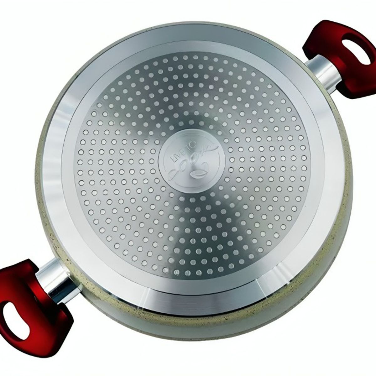 GENERICO - OLLA ARROCERA DE CERAMICA MARMOLEADA ANTIADHERENTE 26CM