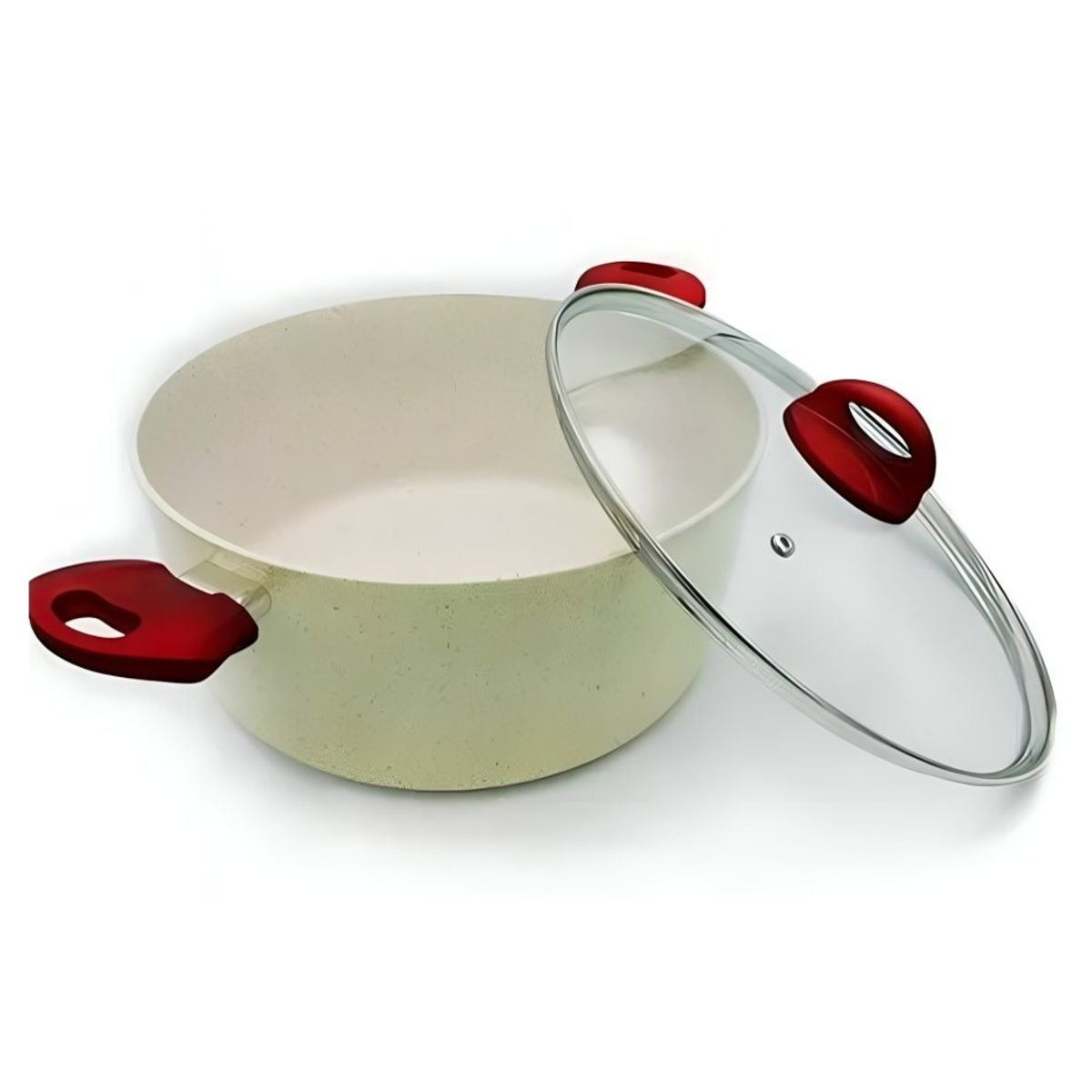 GENERICO - CACEROLA DE CERAMICA MARMOLEADA ANTIADHERENTE 20CM