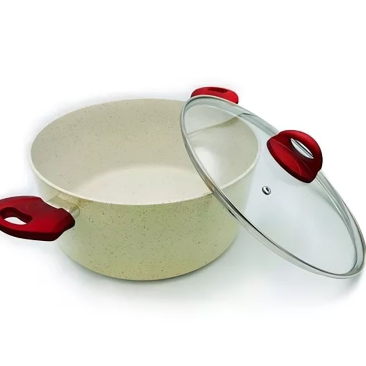 GENERICO - CACEROLA DE CERAMICA MARMOLEADA ANTIADHERENTE 24CM