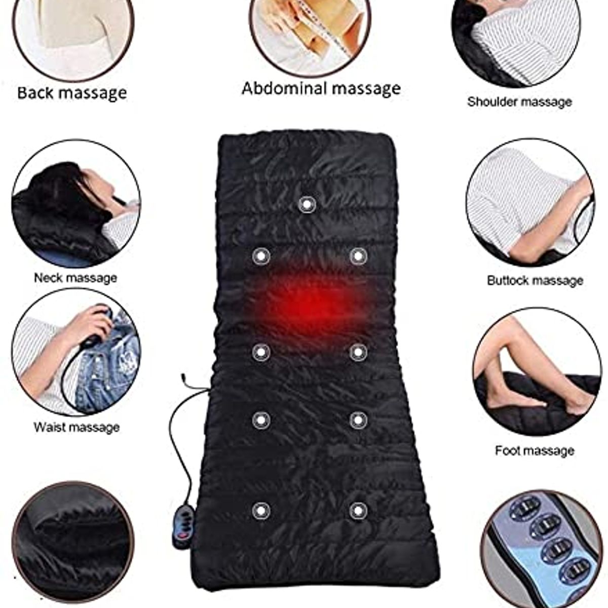 MOVI - Colchoneta de Masaje y Terapia de Calor - Manta Eléctrica