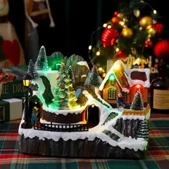 GENERICO - Aldea Luminosa de Navidad con luz y Movimiento