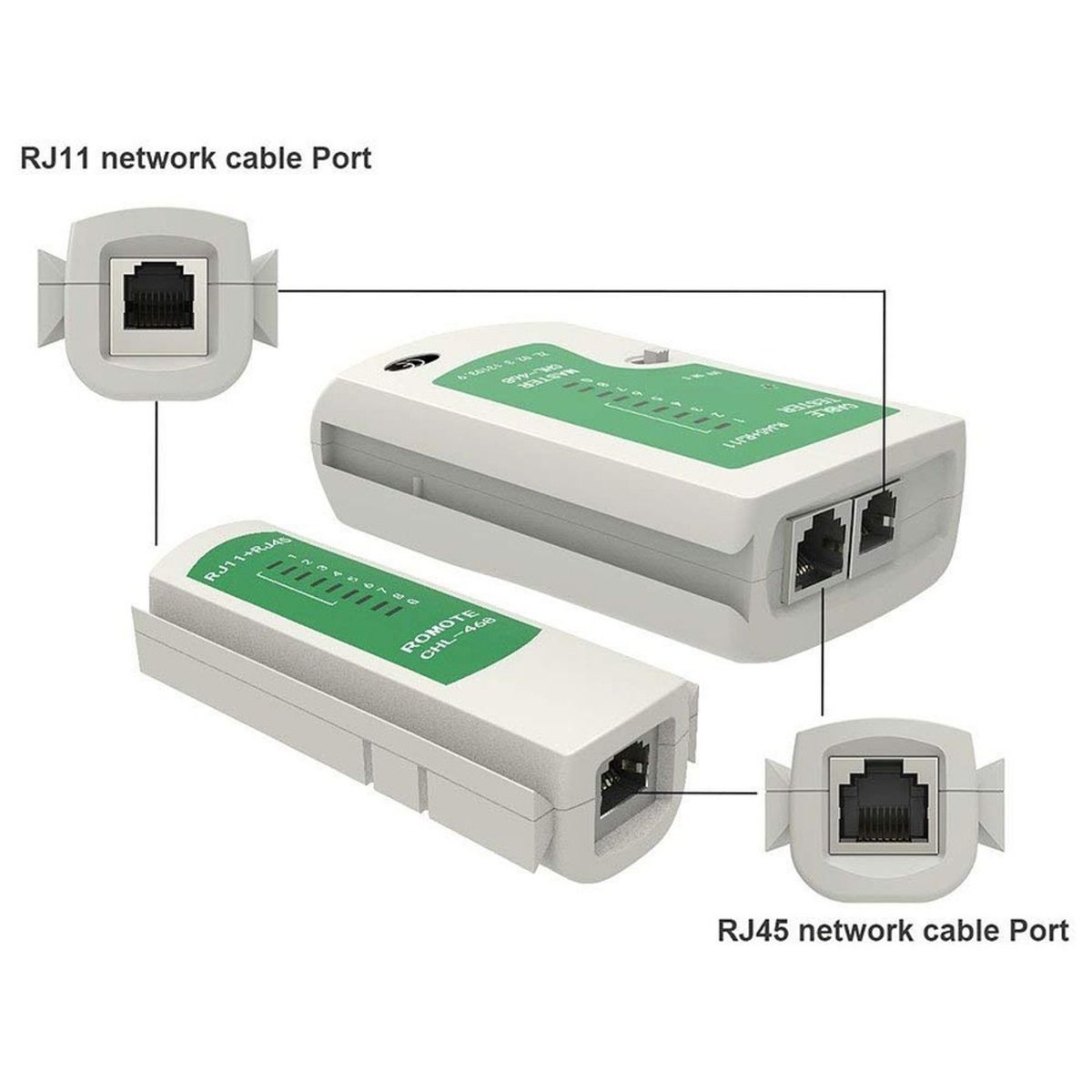 GENERICO - TESTER CABLE RED UTP LAN TELEFONO RJ45 RJ11 5E 6