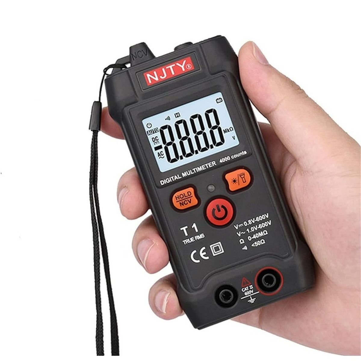 GENERICO - TESTER DIGITAL INTELIGENTE AMPERAJE VOLTAJE OHMS 600V AC DC