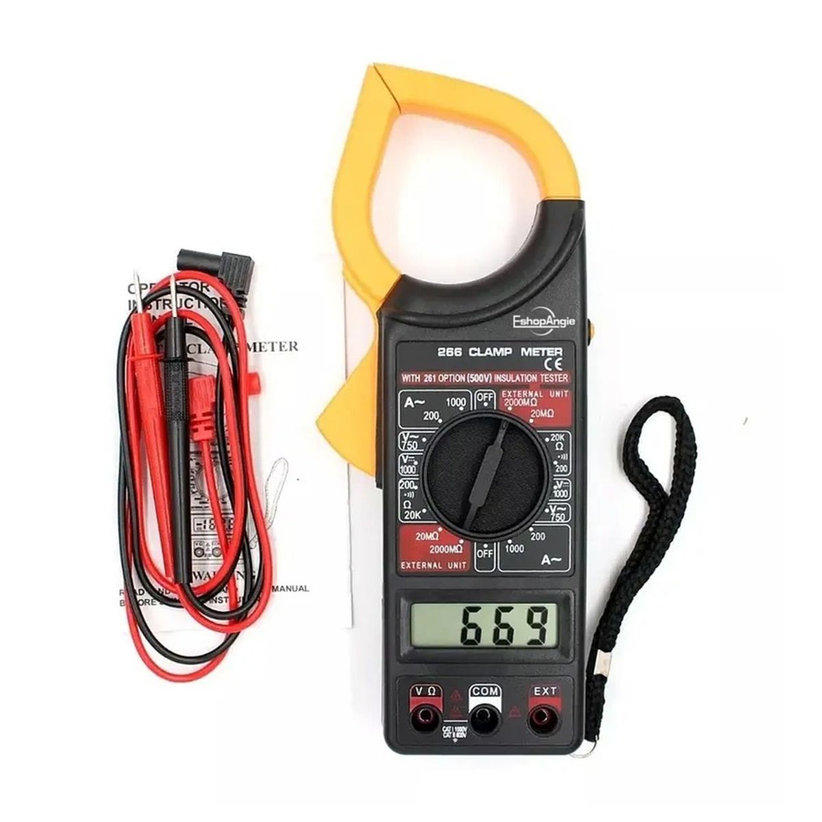 GENERICO - MULTITESTER DIGITAL DE TENAZA SERIE DT-266 AMPERIMETRO