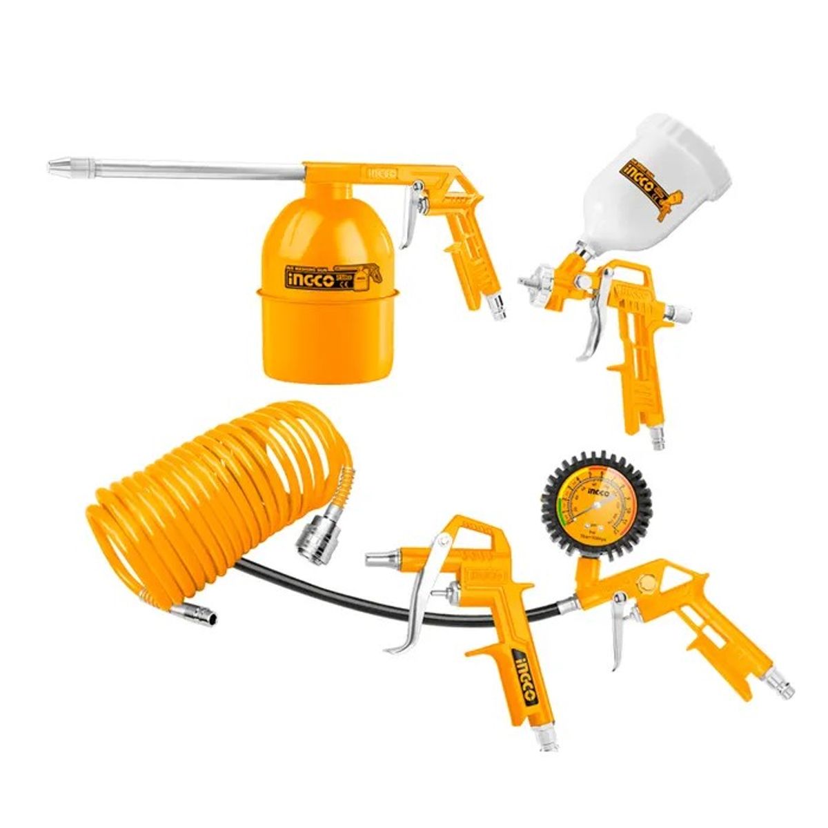 INGCO - Set Pistolas Neumaticas 5 Piezas Ingco Ss Akt0053-1