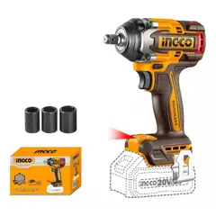 INGCO - Pistola De Impacto Bl Inalambrica Industrial 1/2" 20V/500Nm