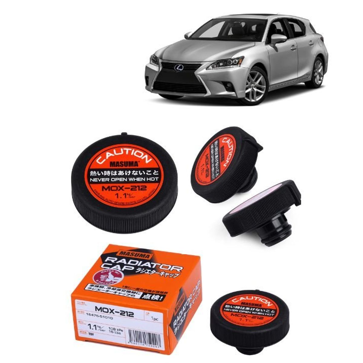 GENERICO - Tapa de Radiador Masuma ParaLexus CT200H  2010-2016 MOX-212