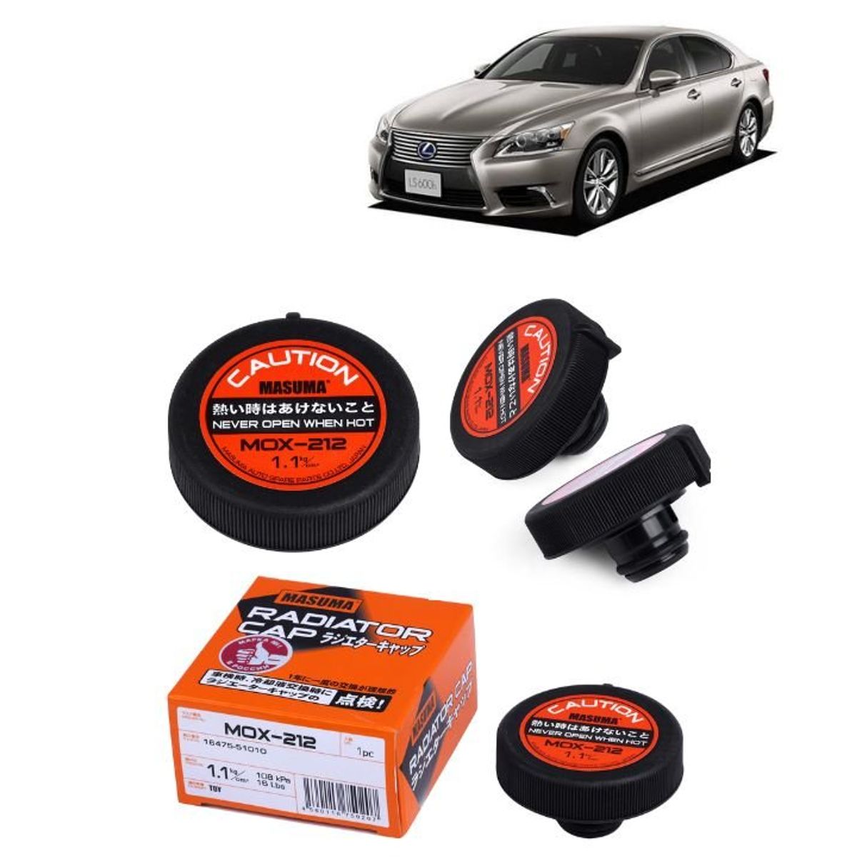 GENERICO - Tapa de Radiador Masuma Para Lexus LS460 2006-2017 MOX-212