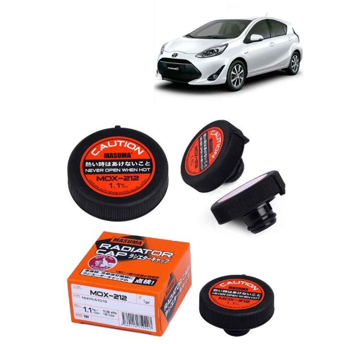 GENERICO - Tapa de Radiador Masuma ParaToyota Prius C 2011-2016 MOX-212