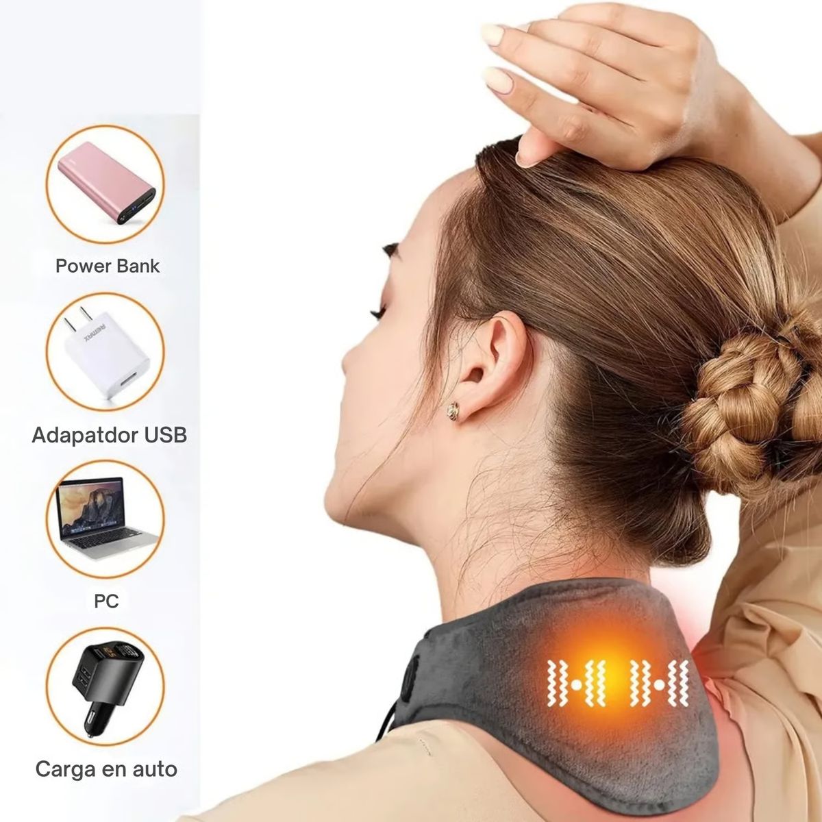 MOVI - Manta Térmica USB para Cuello y Nuca  Terapia de Calor Portátil