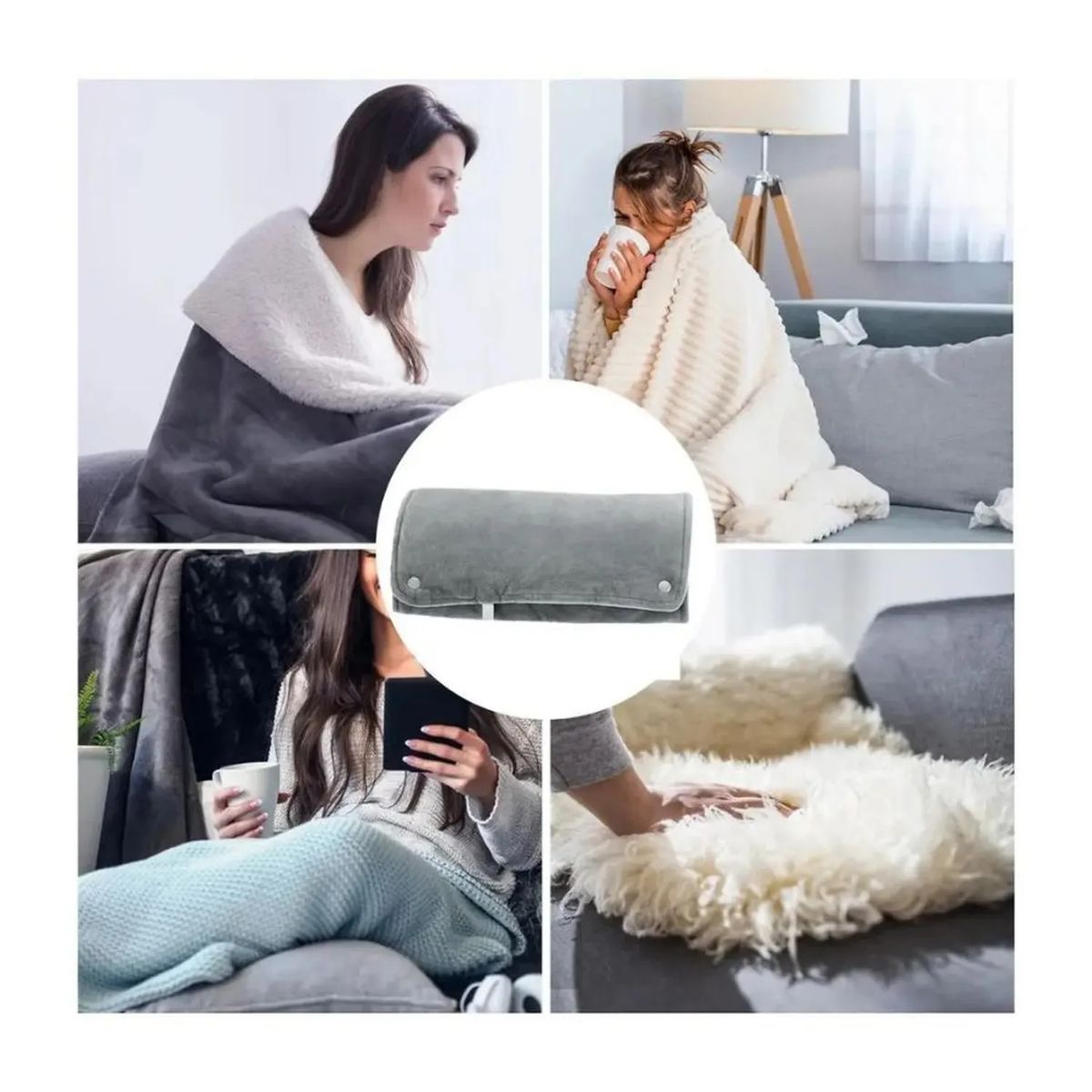 MOVI - Almohadilla Térmica Portátil de Grafeno Caliente + USB Múltiples Usos