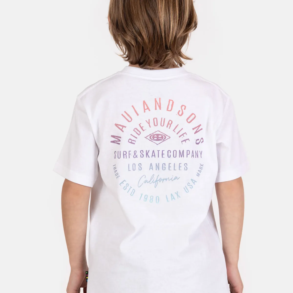 MAUI AND SONS - Polera MC AquaBlast Blanco Infantil Maui And Sons