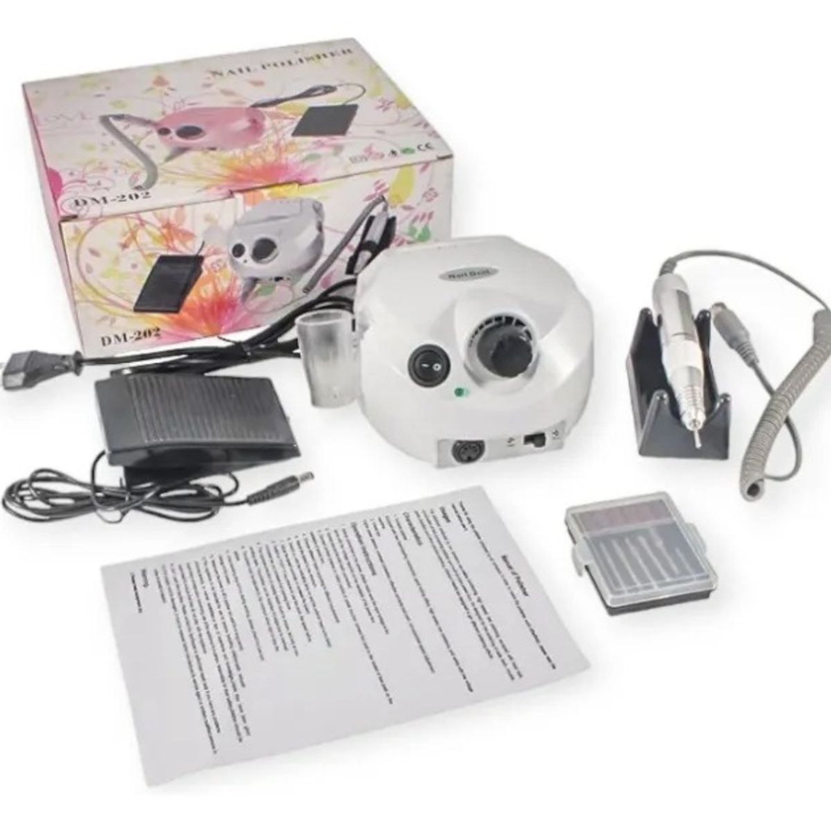 NO LOGO - Pulidor De Uñas Taladro Para Manicure Eléctrico Blanco