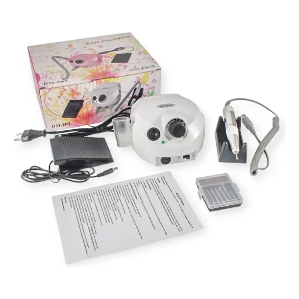 NO LOGO - Pulidor De Uñas Taladro Para Manicure Eléctrico Blanco