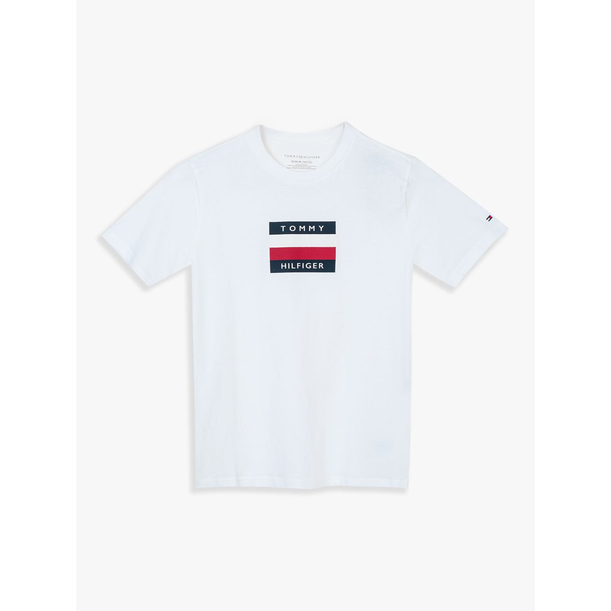 TOMMY HILFIGER - Polera De Niño Con Logo Signature Blanco Tommy Hilfiger