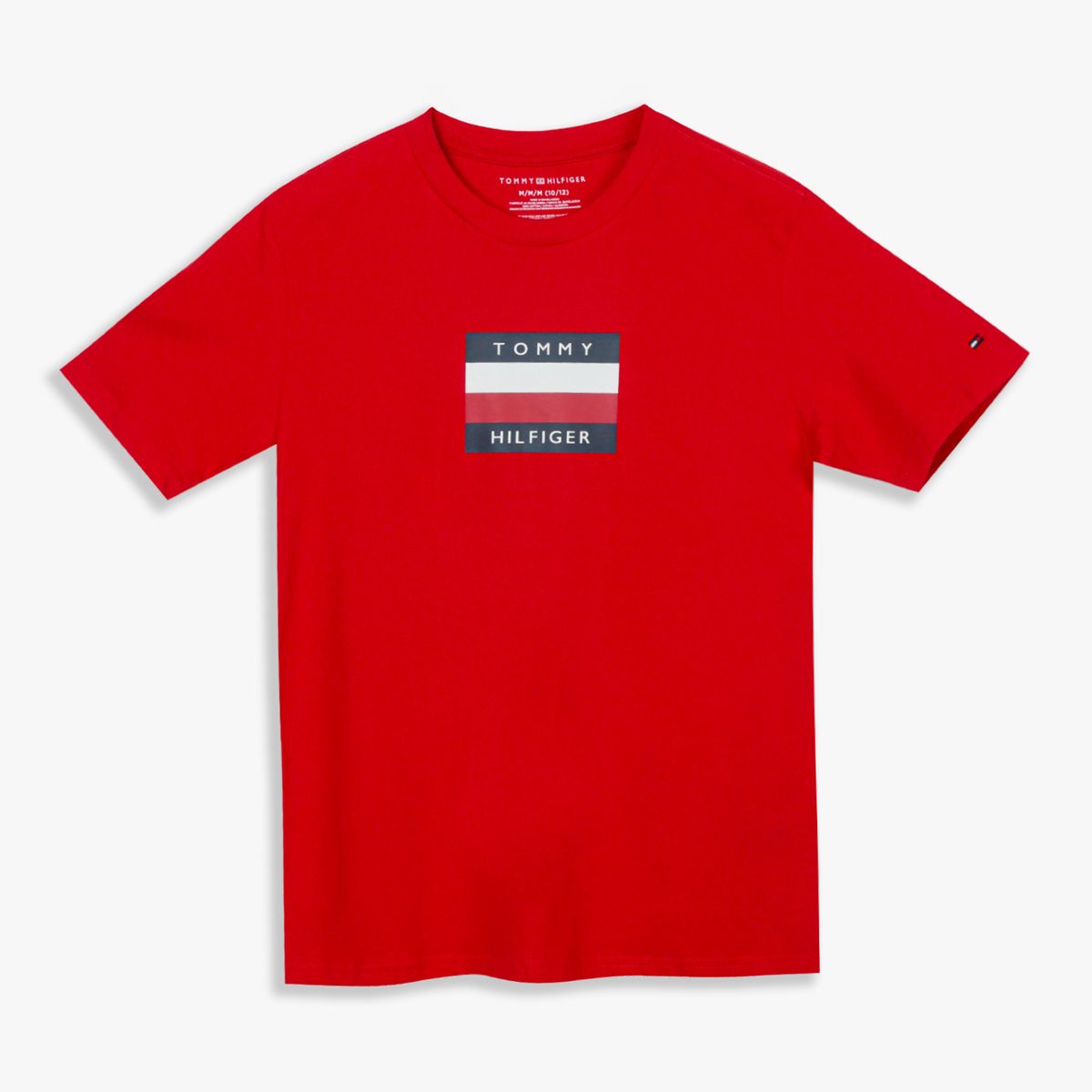 TOMMY HILFIGER - Polera De Niño Con Logo Signature Rojo Tommy Hilfiger