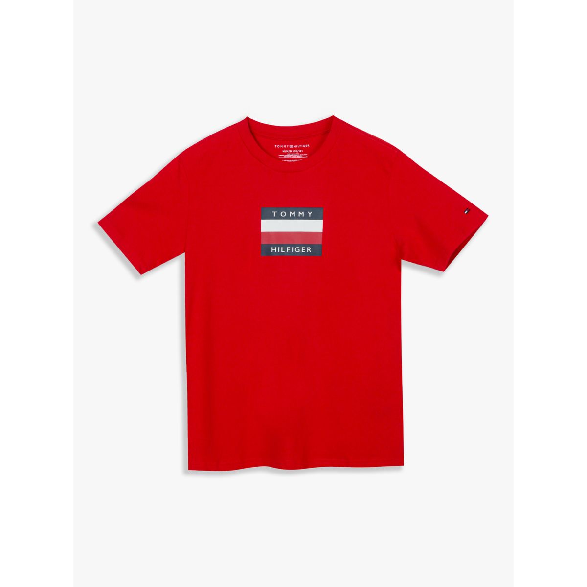 TOMMY HILFIGER - Polera De Niño Con Logo Signature Rojo Tommy Hilfiger