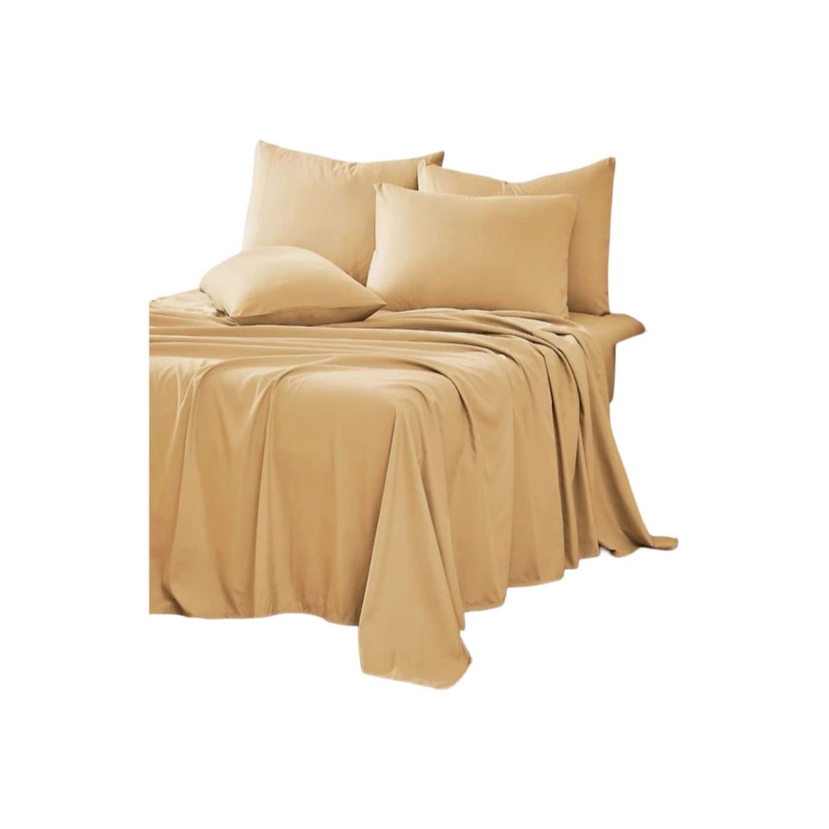 GENERICO - JUEGO DE SABANAS 200 HILOS KING BEIGE