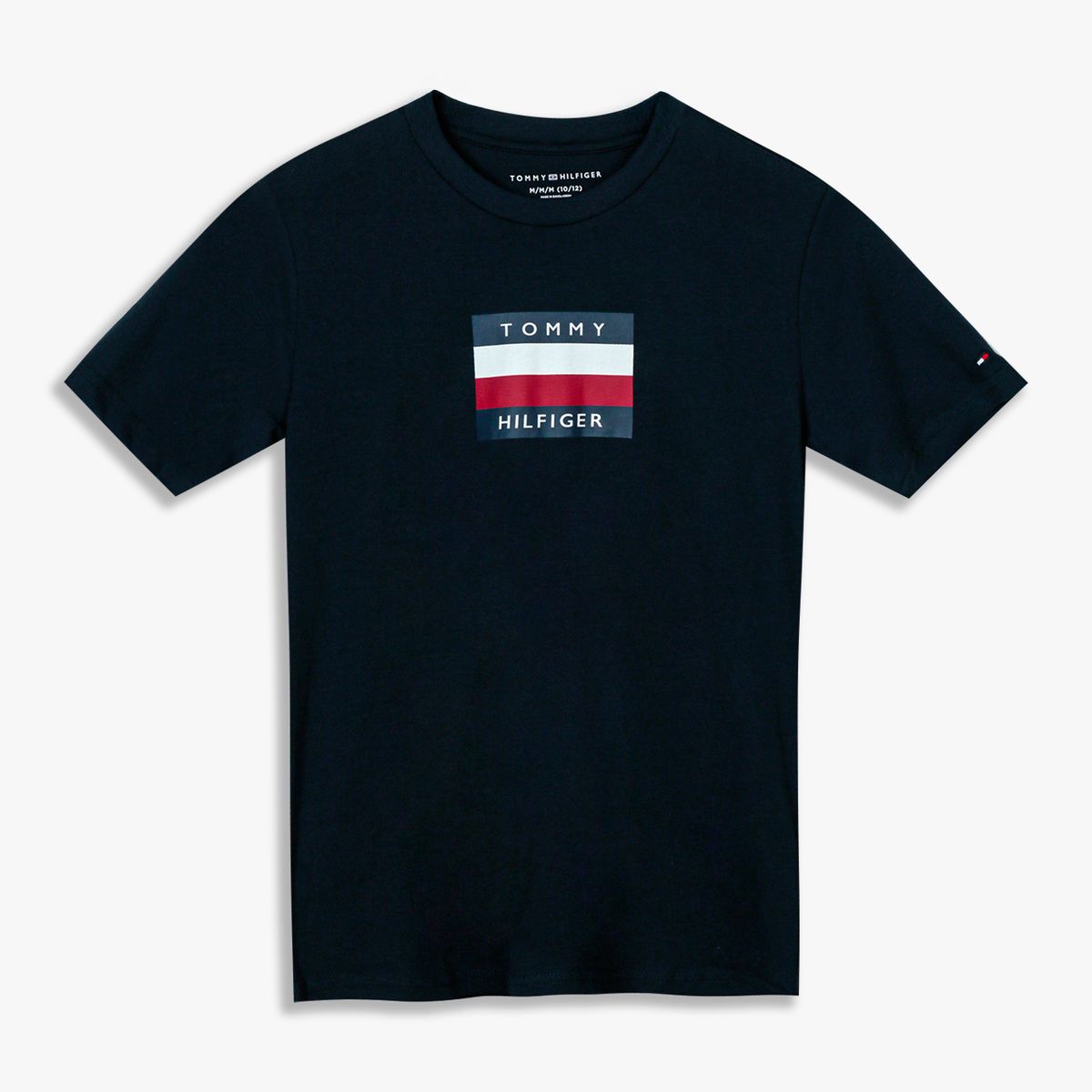 TOMMY HILFIGER - Polera De Niño Con Logo Signature Azul Tommy Hilfiger