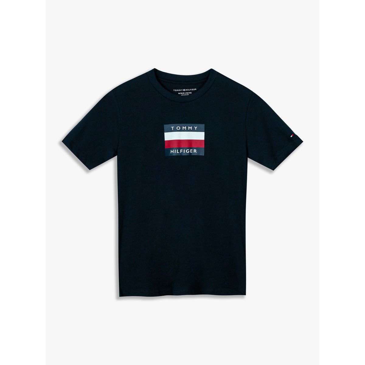 TOMMY HILFIGER - Polera De Niño Con Logo Signature Azul Tommy Hilfiger
