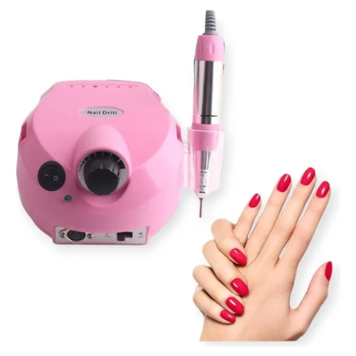 NO LOGO - Pulidor De Uñas Taladro Para Manicure Eléctrico Rosa