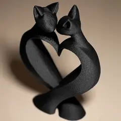 GENERICO - Figura Decorativa De Gatos Negro