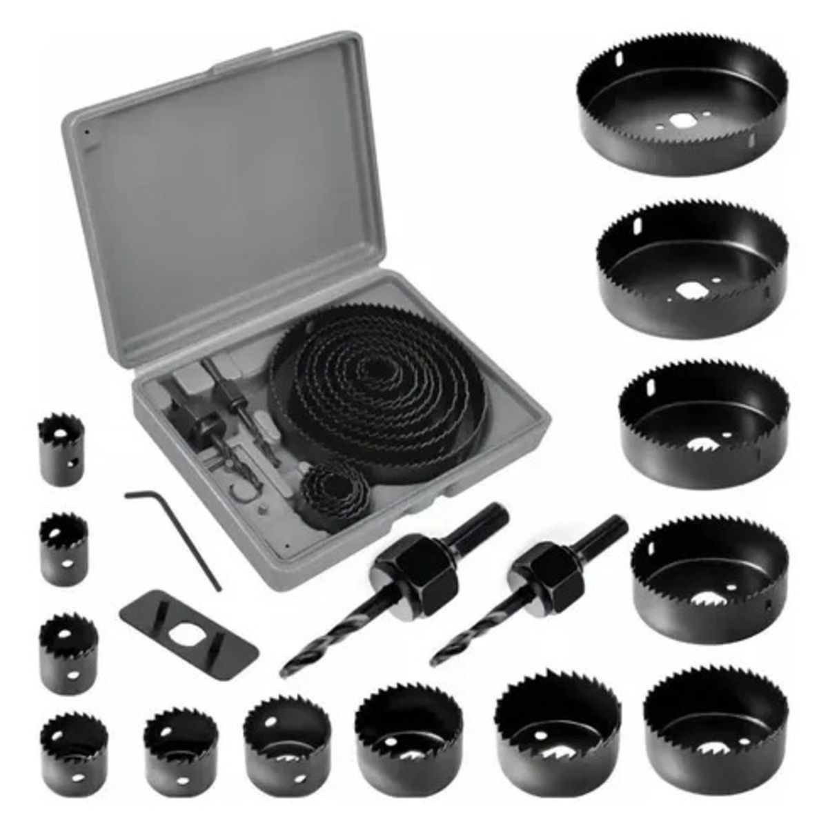 GENERICO - SET SIERRA COPAS 16 PIEZAS PARA MADERA