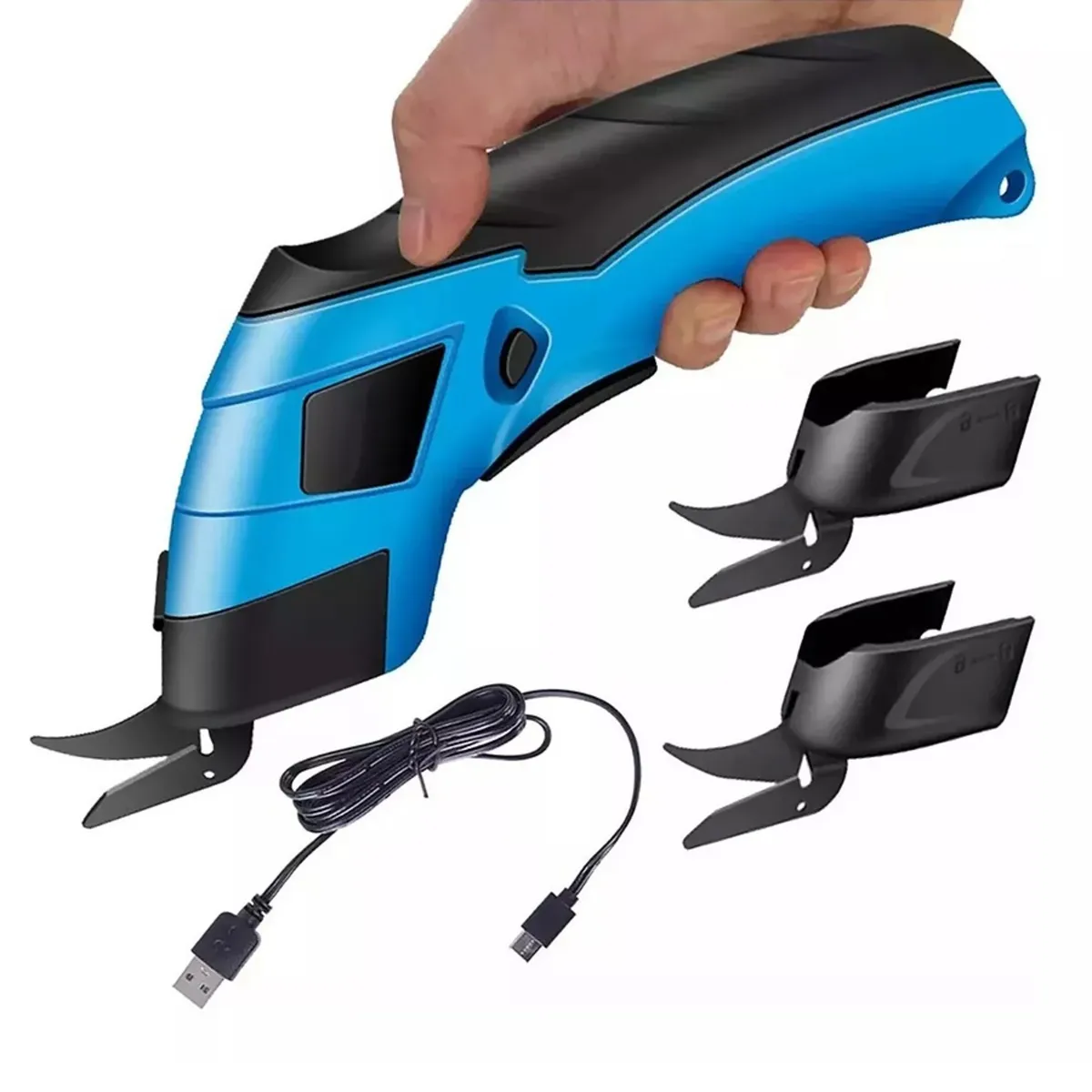 GENERICO - TIJERA ELÉCTRICA INALÁMBRICA RECARGABLE CORTA TELACARTÓN