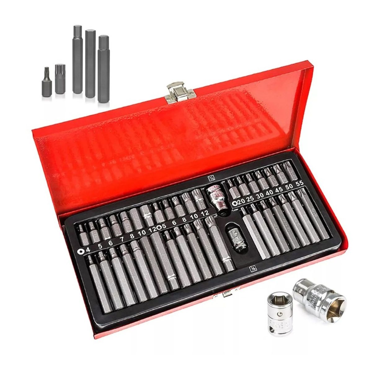 GENERICO - SET KIT JUEGO PUNTAS CORTO LARGO TORX ALLEN 40 PIEZAS