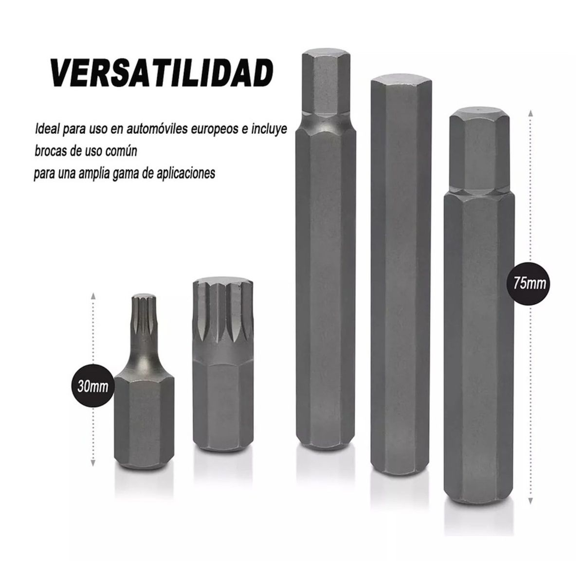 GENERICO - SET KIT JUEGO PUNTAS CORTO LARGO TORX ALLEN 40 PIEZAS