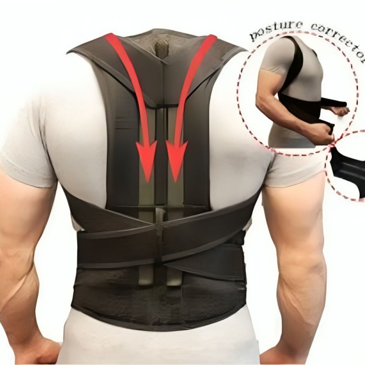 GENERICO - Faja Corrector Postura Espalda Corregidor Talla L