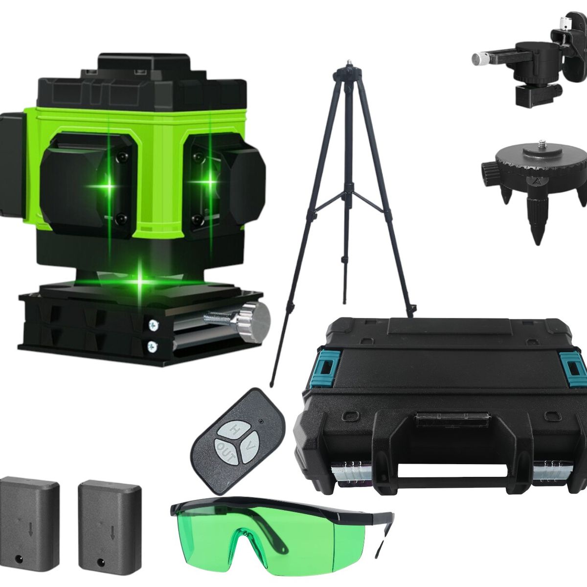GENERICO - Nivel laser 12 Lineas Autoajustable con Tripode y Accesorios