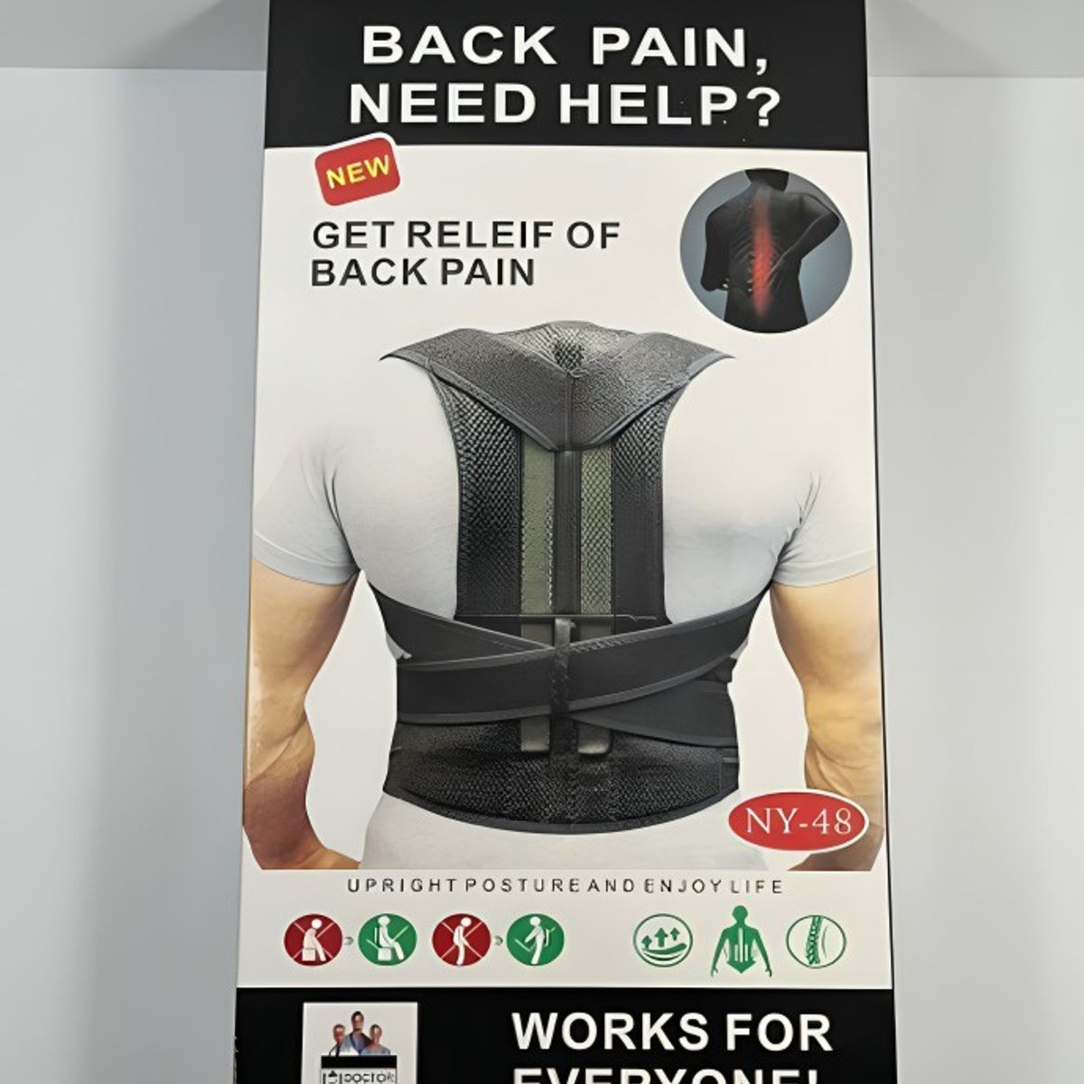 GENERICO - Faja Corrector Postura Espalda Corregidor Talla XL