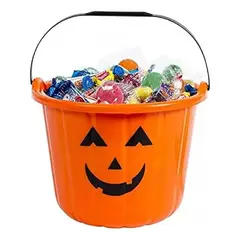 NO LOGO - Cubo Calabaza Grande Dulces Halloween Balde Dulce O Truco