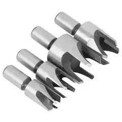 GENERICO - SET 4 BROCAS CORTADORAS DE TAPÓN O TARUGO PARA MADERA