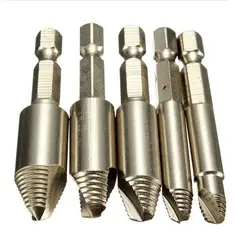 GENERICO - SET BROCAS EXTRACTOR TORNILLOS PERNOS ROTOS CABEZA RODADA