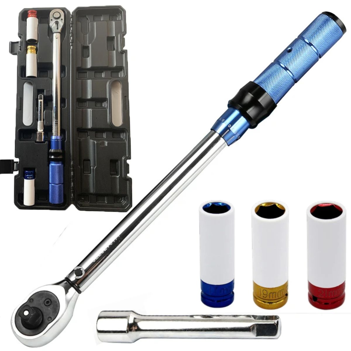 GENERICO - Torquimetro 20 a 210Nm Llave de Torque de 1/2 Profesional y Certificada